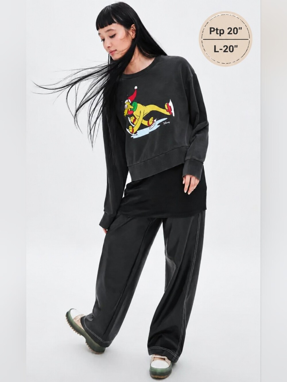 Zara x Disney Pluto Cropped Sweatshirt